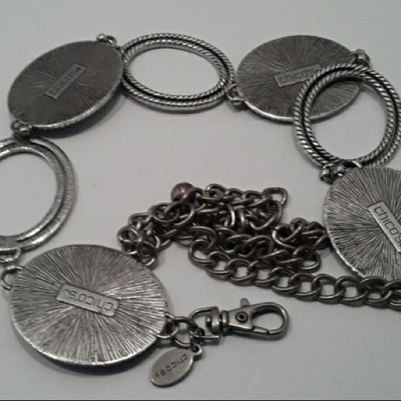 Turquoise and silver tone Chico’s belt - Picture 7 of 11